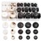 OELFFOW 110Pcs Mixed Sewing Buttons, 4-Hole Craft Round Blazer Buttons, 5 Color 3 Size(15mm,20mm,25mm) Suit Coats Resin Button, Suitable for Variety Clothing Sewing, DIY Craft(White)
